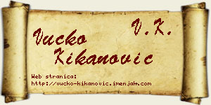 Vučko Kikanović vizit kartica